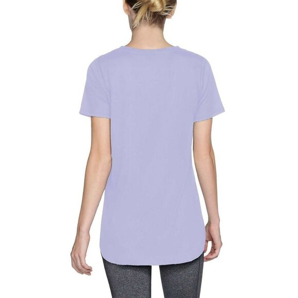 NWT Skechers Women's Moisture Wicking Active Tee Lightweight Rib V-Neck T-Shirt - Picture 2 of 6